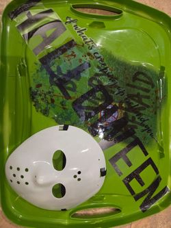 Halloween Adjustable Jason Hockey Face Mask, White
