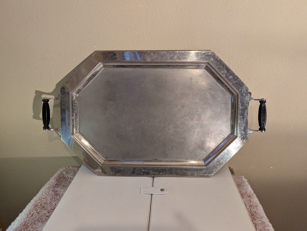 Old Silver Serving Tray