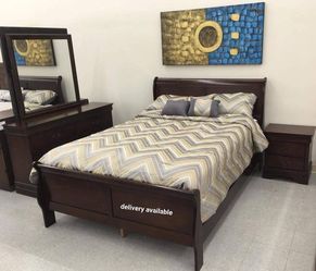  Bedroom Set Bed Nightstand 
