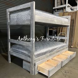 Twin Bed With Drawers And Mattress 