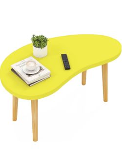 Mango Coffee Table for Living Room, Yellow, 19.7"D x 31.5"W x 16"H