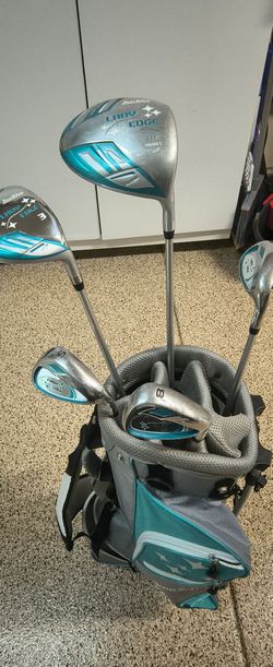 Golf clubs and bag