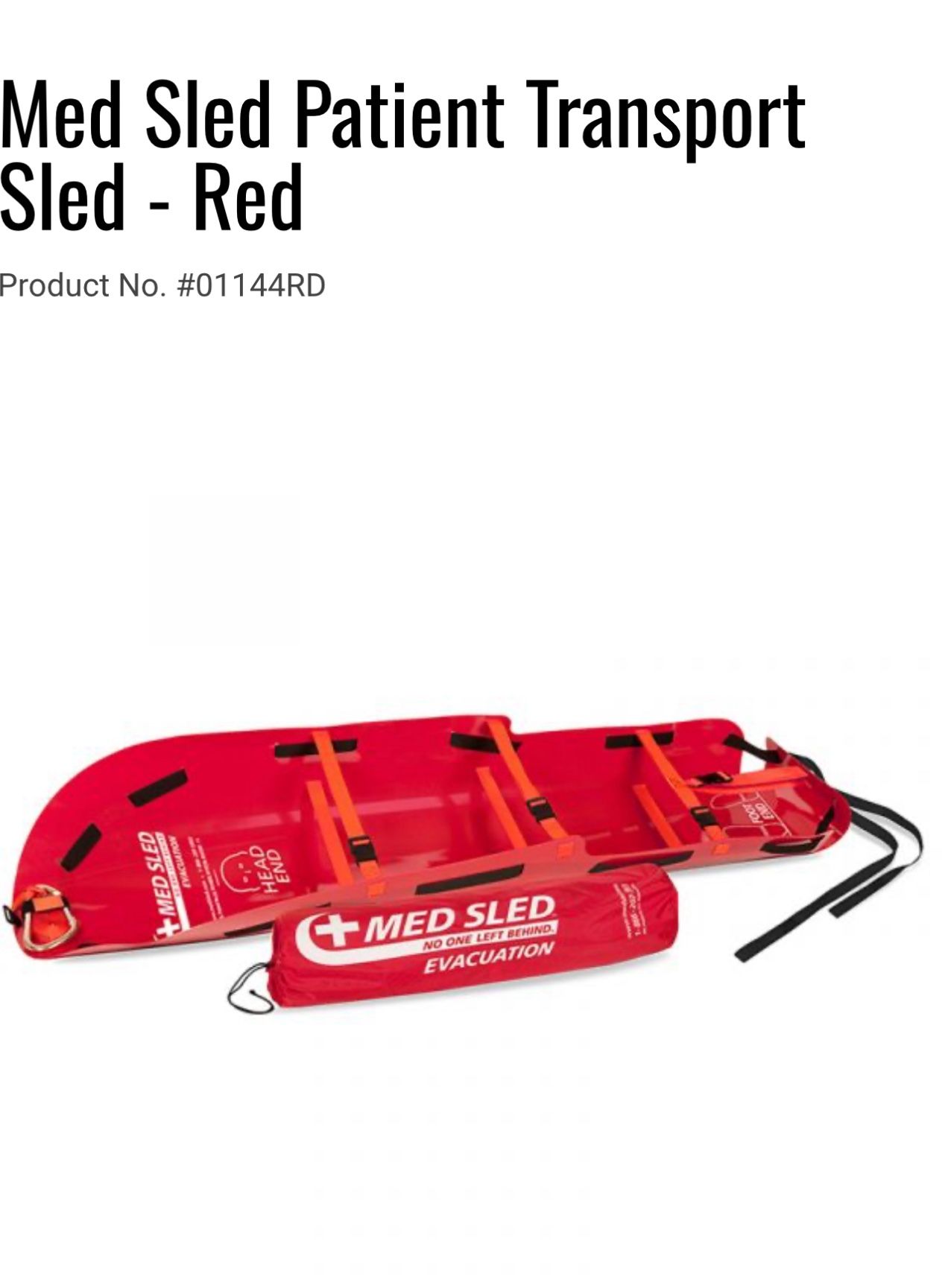 Med Sled 36" Standard Evacuation Sled, Medical EVAC *NEW*