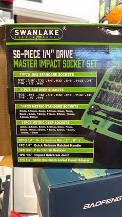 56 piece 1/4 drive