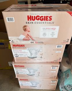 4 Boxes size 2 diapers