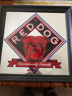 Red dog bar mirror