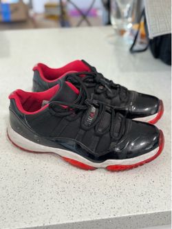Air Jordan 11 Low “Bred” Black/Red – Size 10.5
