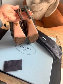 Prada Black Patent Leather Heels
