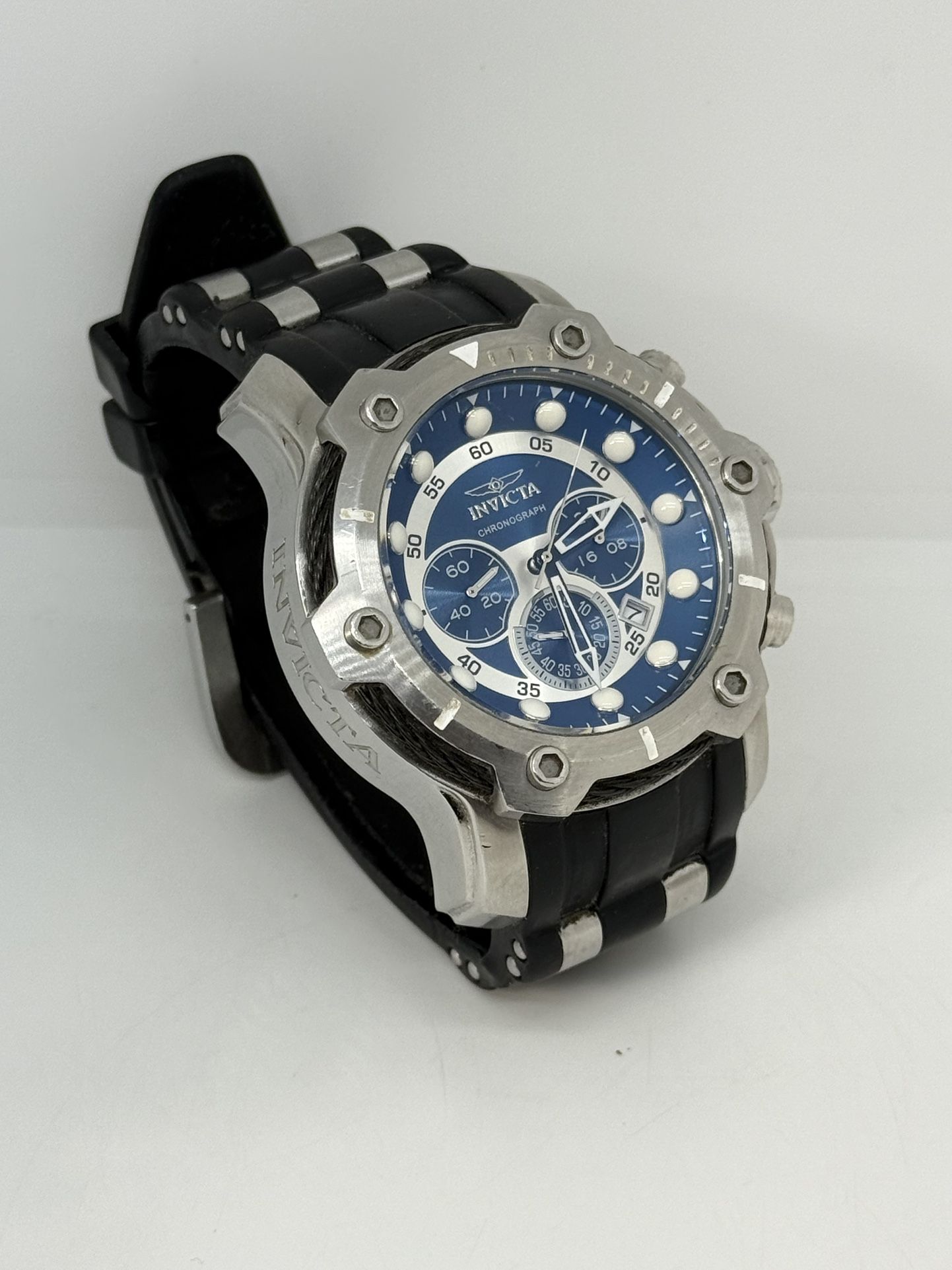 Invicta Bolt 26750 Men's Silver/Blue 52mm 10ATM Chronograph Wristwatch
