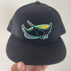 2000s Tampa Bay Devil Rays On Field Fitted Hat Size 7 1/8