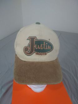 Justin boots leather strap adjustable hat
