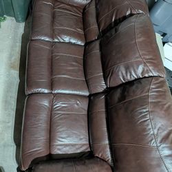 Reclining Leather Couch