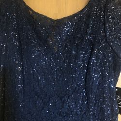 Navy Sequined Dress