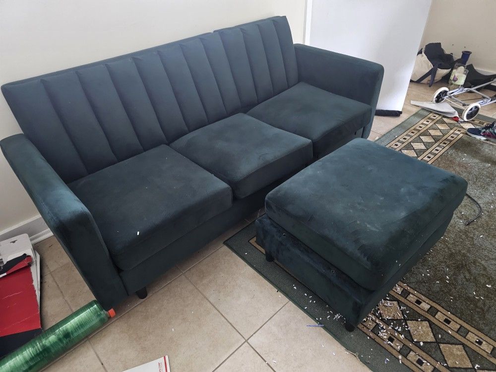 Couch with Ottoman