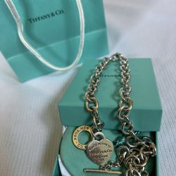 Tiffany & Co. Heart Tag Toggle Necklace.