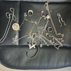 Silver Necklaces, Silver Rings, Diamond Ring, Silver Heart, Silver Bracelet Crosses All 4000 Bucks