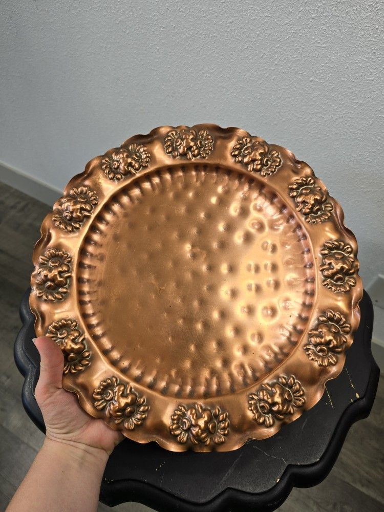 Solid Copper Gregorian Hammered 13 1/2