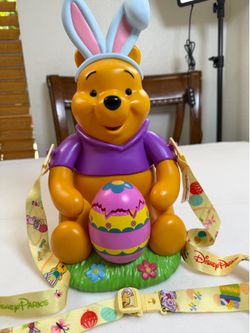 Disney Parks Winnie the Pooh Piglet Easter Spring Popcorn Bucket Interactive NEW