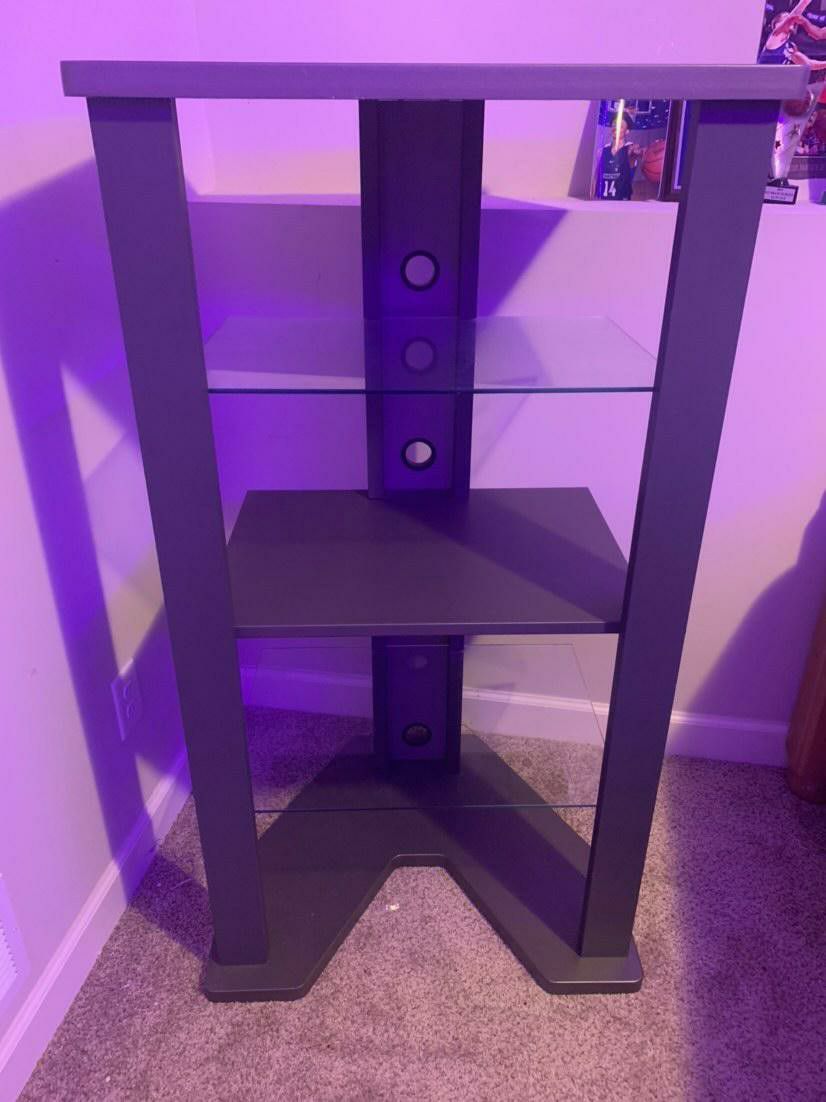 Glass Audio/TV Stand  Tower 5 Shelves