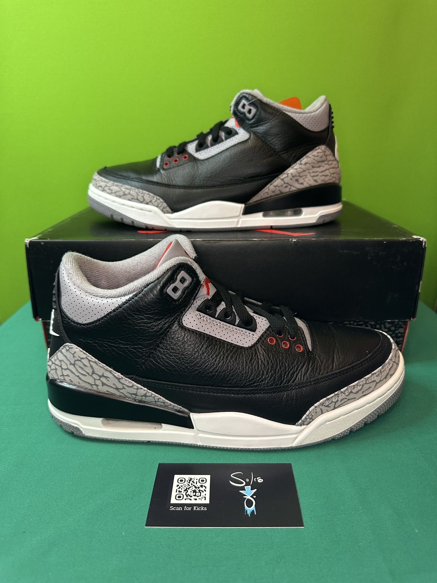 Air Jordan 3 Retro “Black Cement” VNDS Size 8 OG ALL DN3707-010