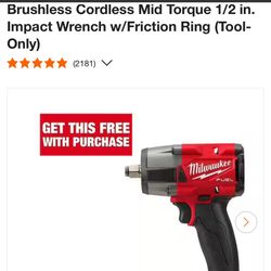 New  Milwaukee 1/2 Impact