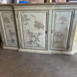 Drexel Heritage Chinoiserie Sage Flanders Console Table/Sideboard