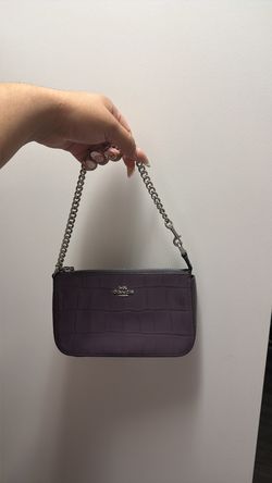 Purple coach mini purse