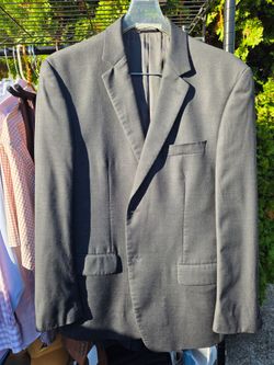 Michael Kors Suit Jacket 40 Reg Large 100% wool Charcoal Grey