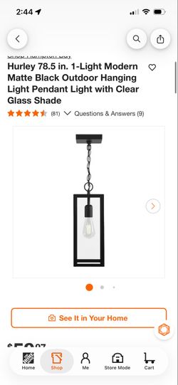 Outdoor hanging light pendant light