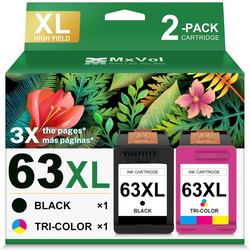 Brand new unopened   MxVol 63XL Ink Cartridge Replacement for HP Ink 63 XL HP63 High Yield Ink Compatible for HP Deskjet 1112 3 2130 Officejet