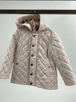 Kids Burberry Quilted Jacket – Light Pink – Authentic