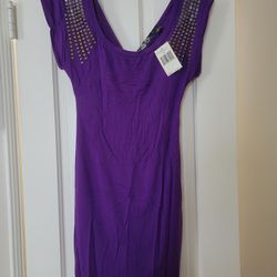 NWT Guess Purple Cut Out Dress Size S