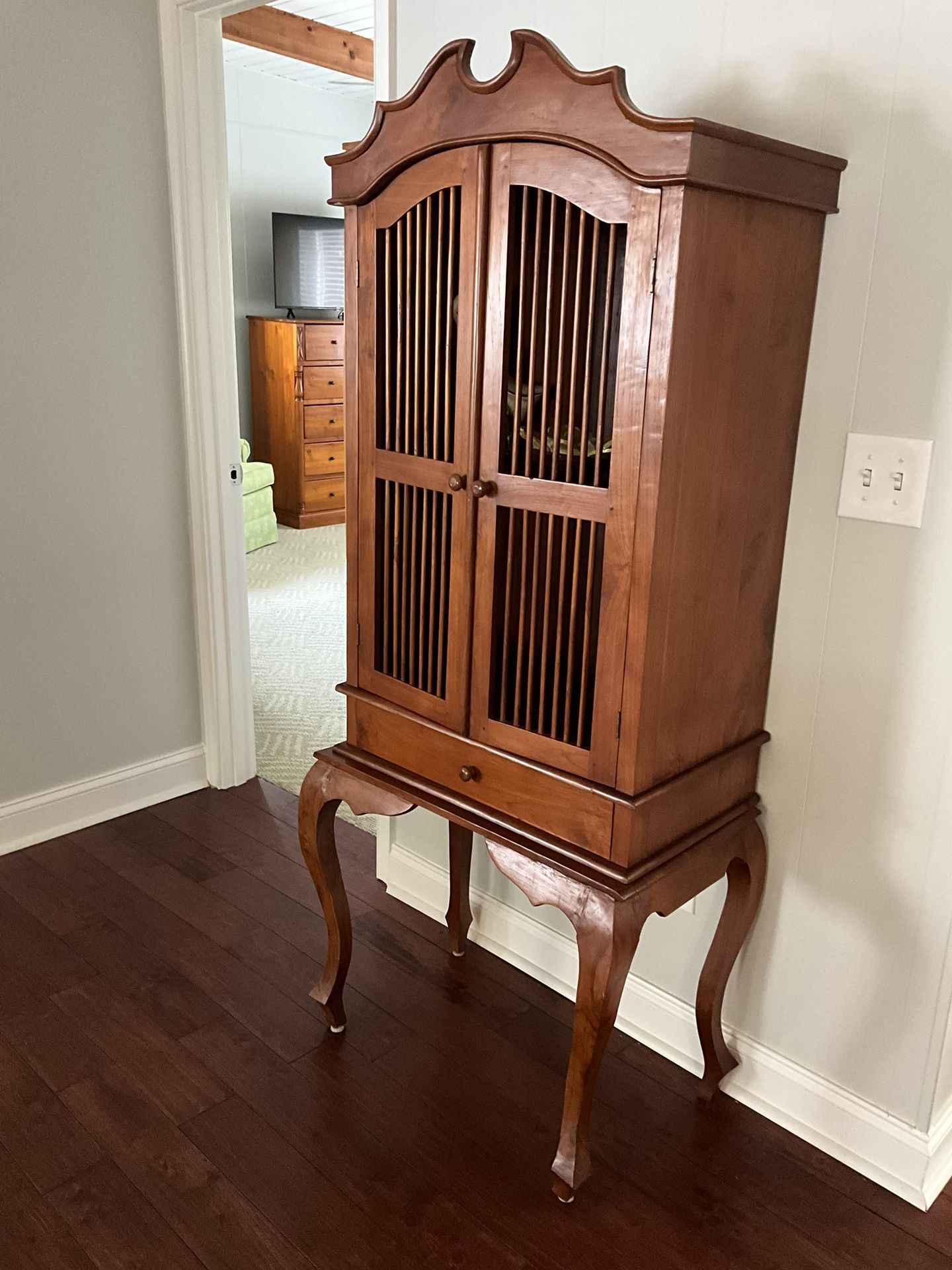 Vintage Bird Cage Storage Cabinet