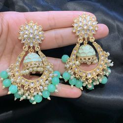 Chand Bali Jhumka Jhumki Chandelier Bollywood Indian Pakistani Jewellery Earrings 
