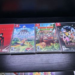Lot Of 4 Nintendo Switch Games, Zelda, Donkey Kong