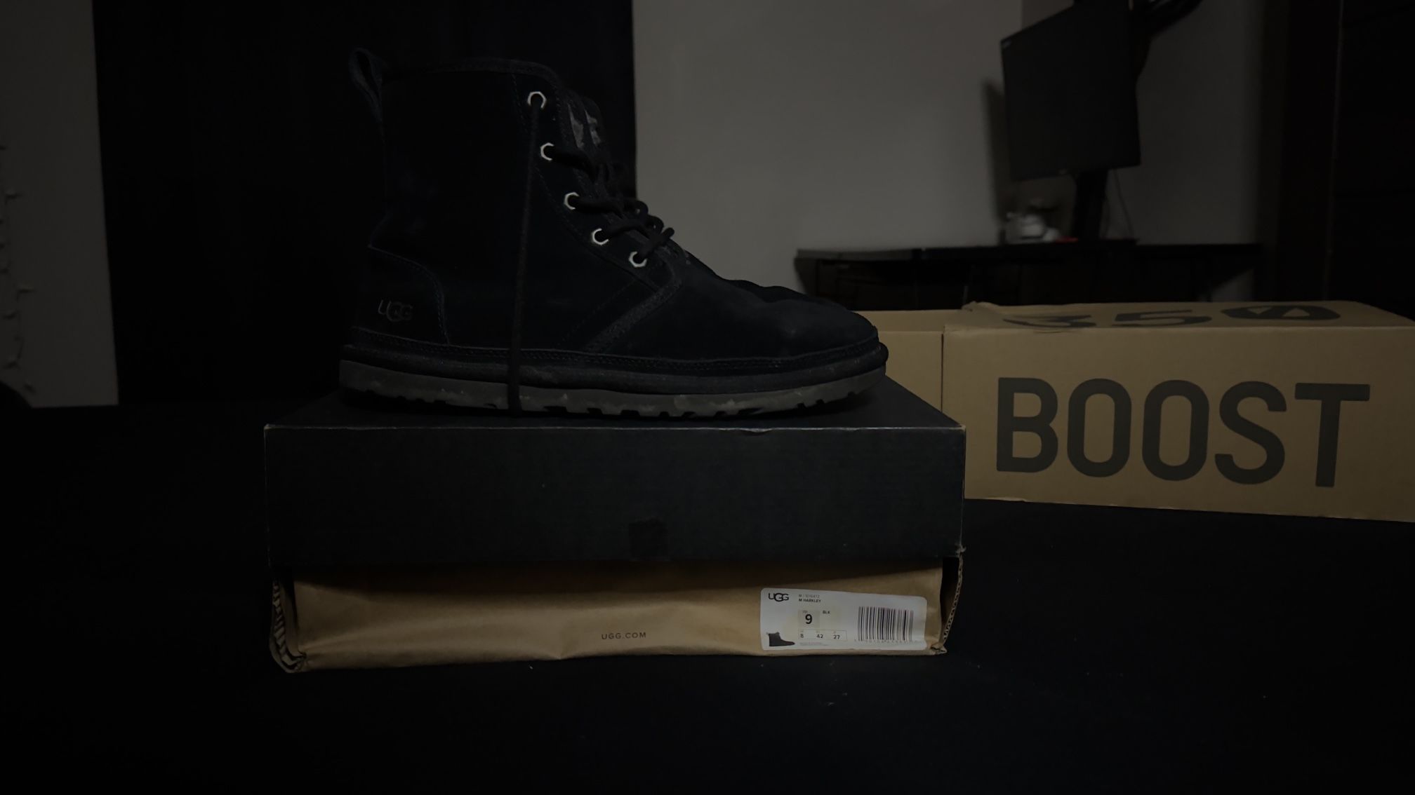 Black Harkley UGG Boots Size 9 US Men