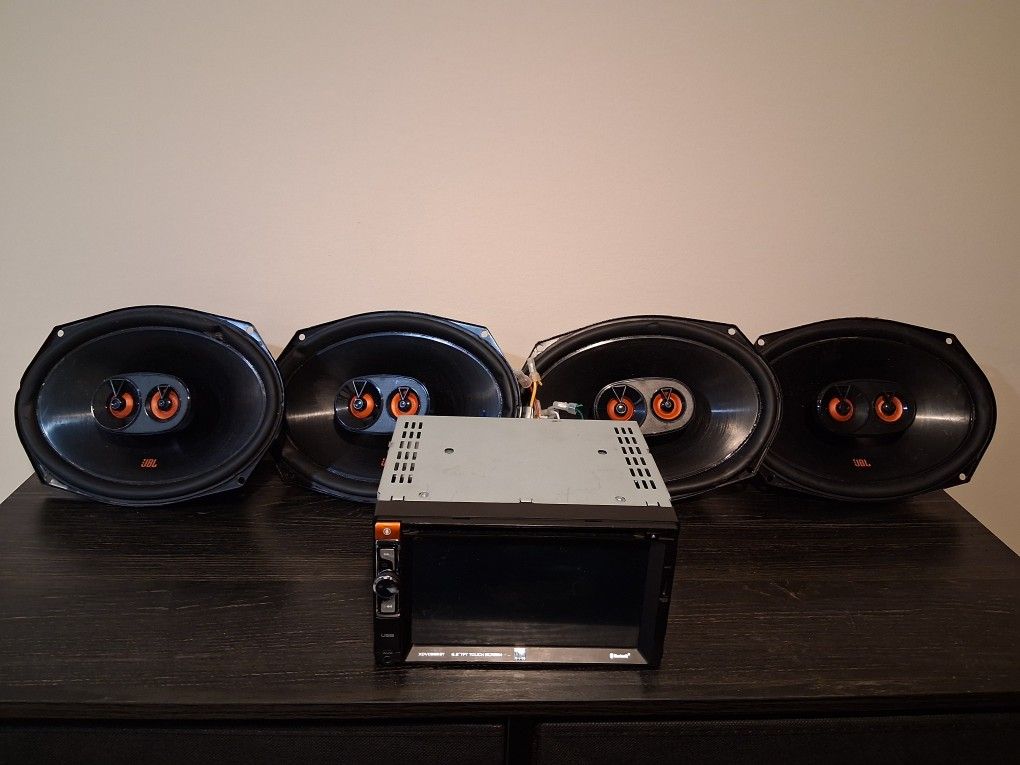 Entire Set For Sale! Dual Touch Screen Car Radio And 4 JBL speakers