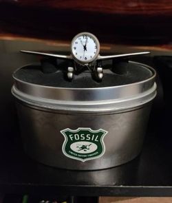 Like-new authentic Fossil table airplane clock. - $29