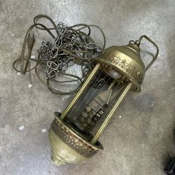 Vtg 1970s Creators Inc Hanging HOUSE Mineral Oil RAIN LAMP Light AS IS For Resto
