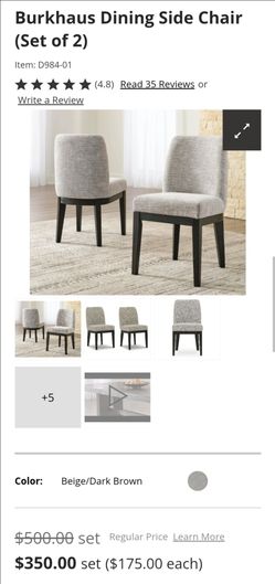 Burkhaus Dining Side Chair Set of 2