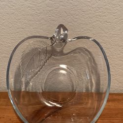 Apple-shaped Glass Serving Bowl