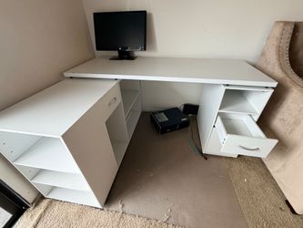 White L Shaped Computer Desk Anaheim