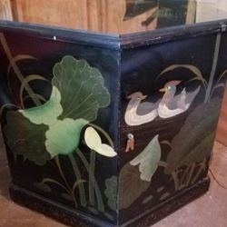 Boho Eclectic Vintage Cabinet Table