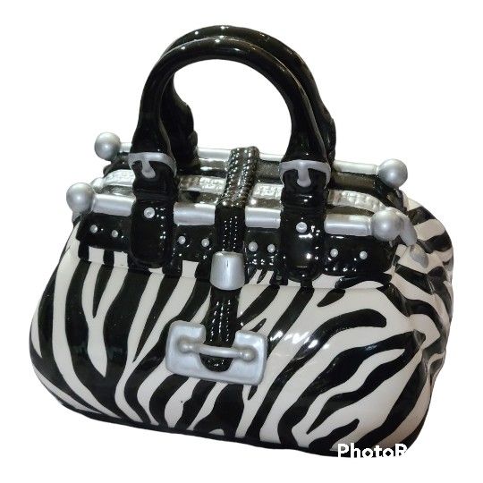 Davids Cookies Zebra Purse Cookie Jar