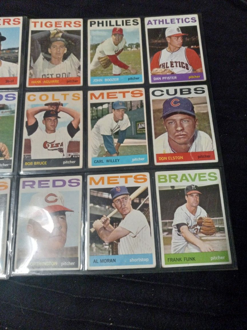 19 Baseball Cards,  1964 