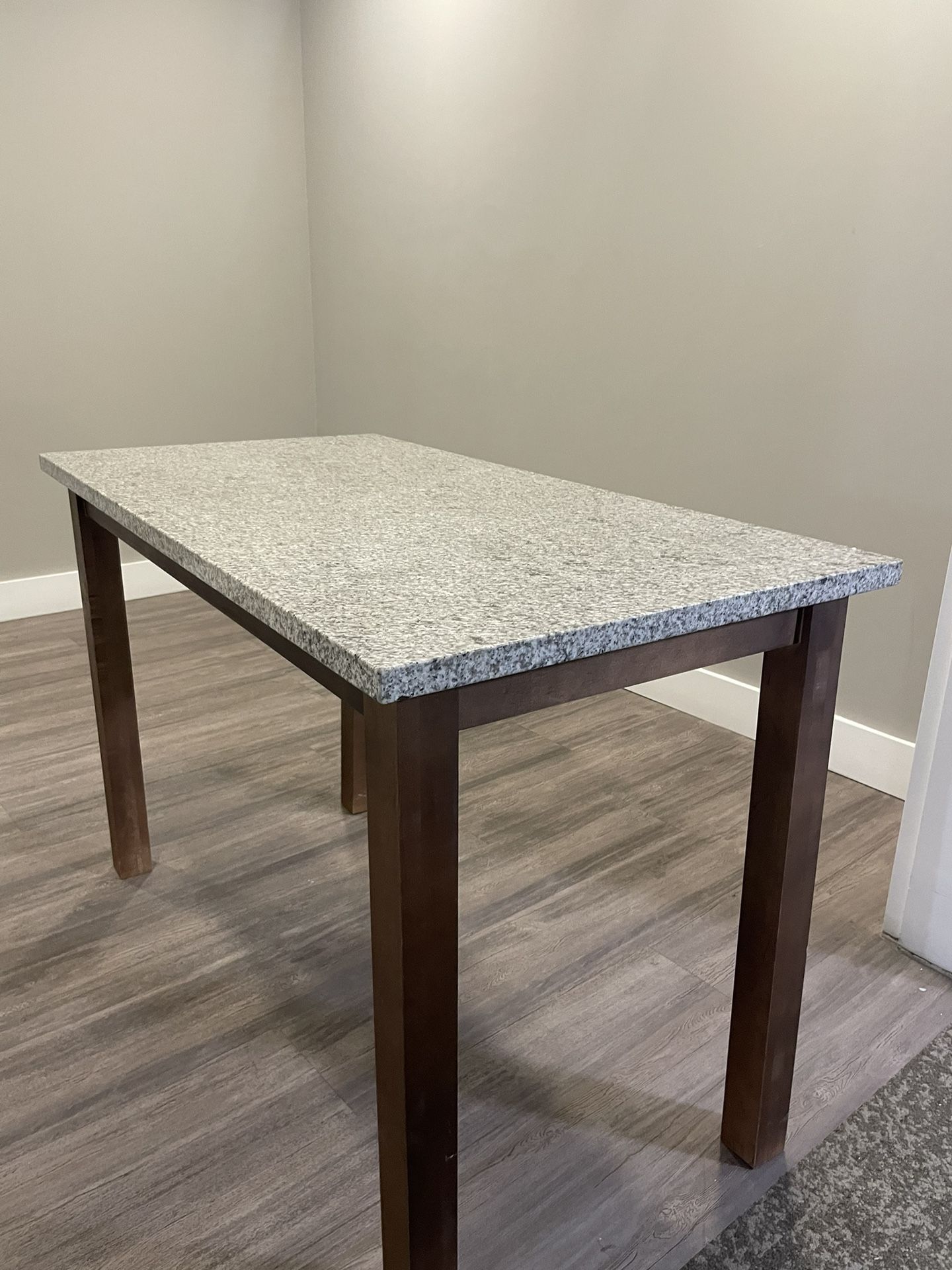 marble and wood table