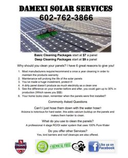 Clean solar panels