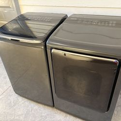 LIKE NEW HIGH EFFICIENCY SAMSUNG GLASSTOP WASHER AND DRYER SET !!! 400$