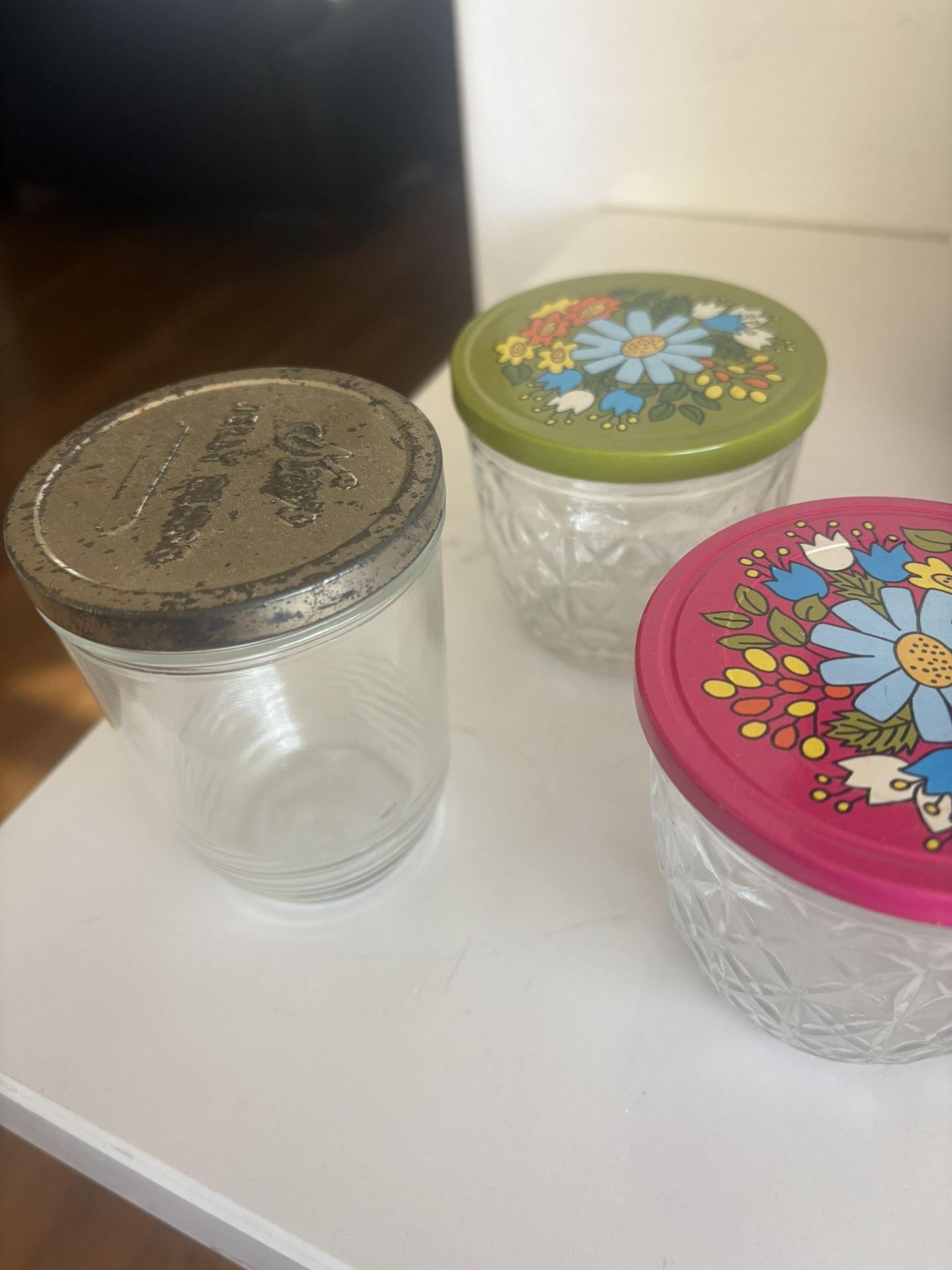 4 Kerr jelly Jars, 9 Ball Jelly Jars