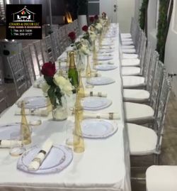 Sillas y mesas para eventos